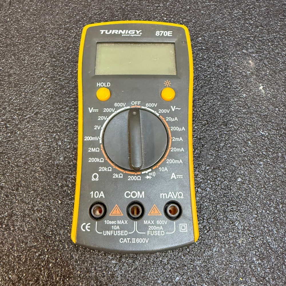 Turnigy 870E Digital Multimeter w/ Backlit Display Battery Powered